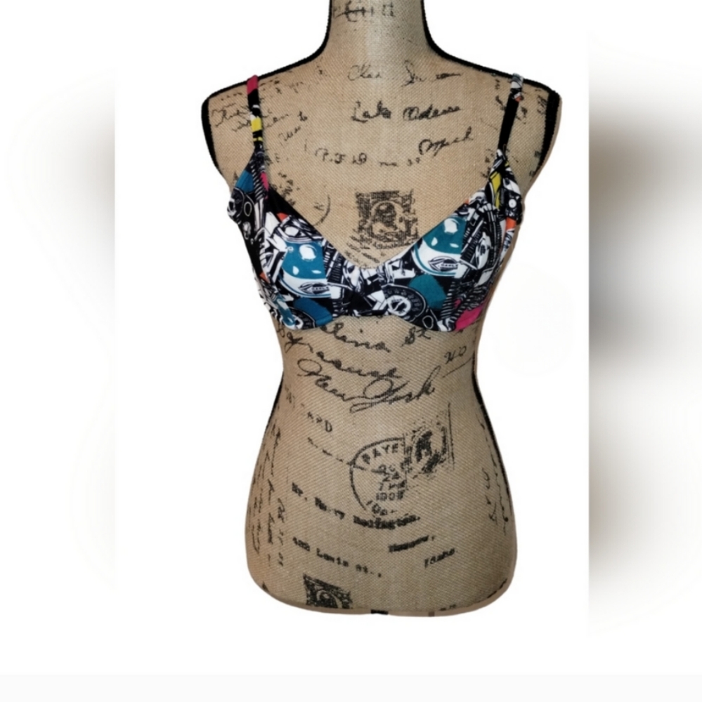 Harley Davidson Vintage 90s Panhead Bathing Suit Top Size Med New Without Tags